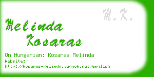 melinda kosaras business card